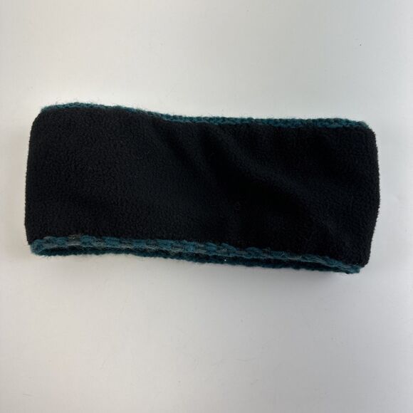 Lost Horizons Abigail Headband Teal Floral Wool Knit Fleece Lined Embroidered main image 4